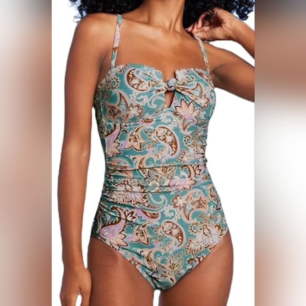 Shade & Shore Paisley 1 pc Swimsuit sz XS